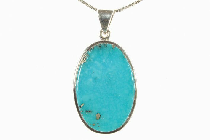 Persian Turquoise Pendant (Necklace) - Sterling Silver #279294